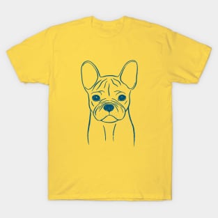 French Bulldog (Warm Yellow and Blue) T-Shirt